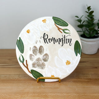 Magnolia Clay Plaque