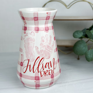 Valentine's Gingham Vase