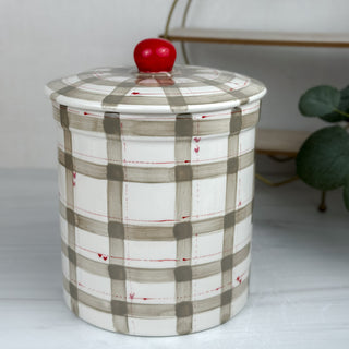Valentine's Gingham Petite Canister