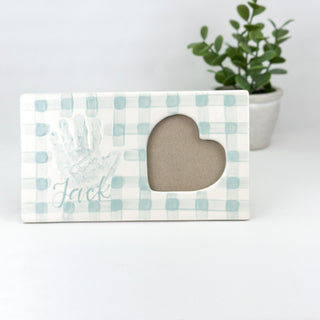 Gingham Heart Picture Frame