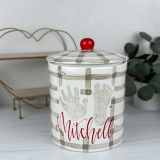 Valentine's Gingham Canister