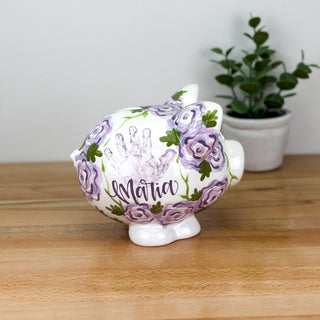 Elegant Flower Petite Piggy Bank