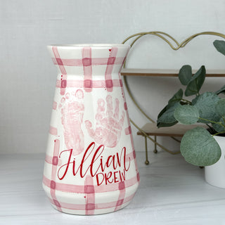 Valentine's Gingham Vase