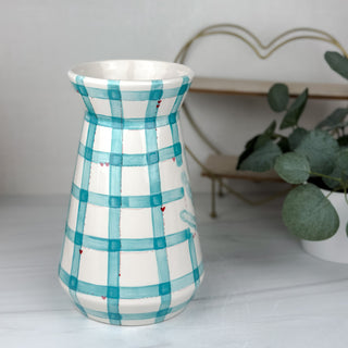 Valentine's Gingham Vase