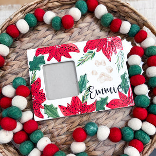 Poinsettia Picture Frame