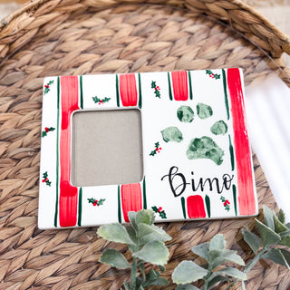 Christmas Stripes Picture Frame