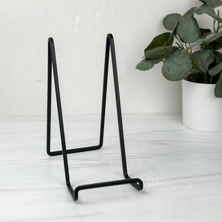 XL Black Angled Plate Stand (8")