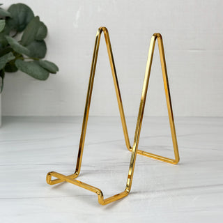 XL Gold Angled Plate Stand (8")