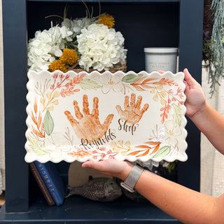 Fall Wreath Wide Platter