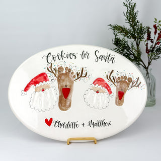 Cookies for Santa Siblings Clay Plaque (Hand/Foot)