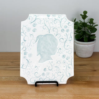 Vintage Vines Silhouette Clay Plaque