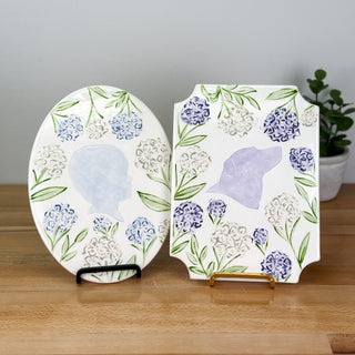 Sadie's Hydrangea Clay Silhouette Plaque