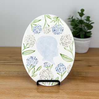 Sadie's Hydrangea Clay Silhouette Plaque