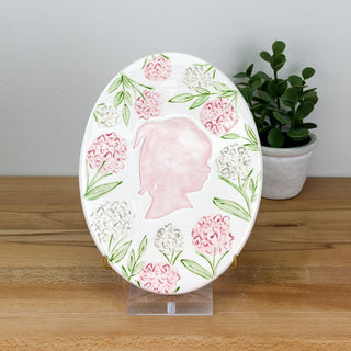 Sadie's Hydrangea Clay Silhouette Plaque