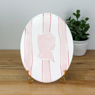 Stripes Clay Silhouette Plaque