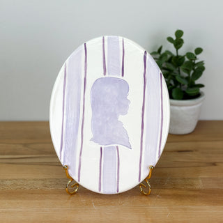 Stripes Clay Silhouette Plaque