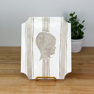 Stripes Clay Silhouette Plaque