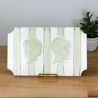 Stripes Clay Silhouette Plaque