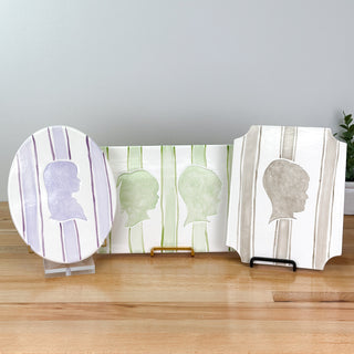 Stripes Clay Silhouette Plaque