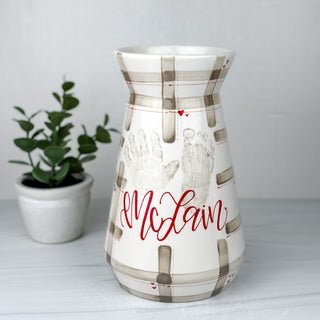 Valentine's Gingham Vase