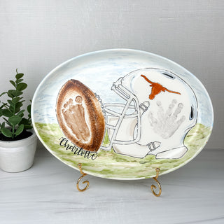 Football Helmet and Ball Petite Platter