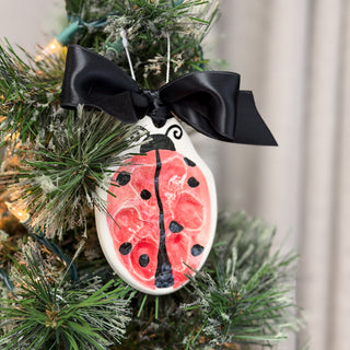 Lady Bug Clay Ornament