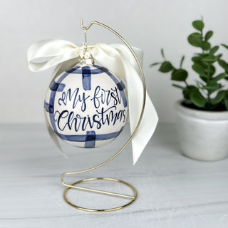 Gingham Bauble Ornament