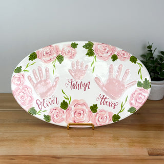Elegant Flowers Clay Plaque