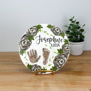 Elegant Flowers Clay Plaque