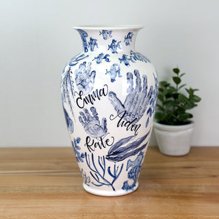 Beachy Chinoiserie XL Vase