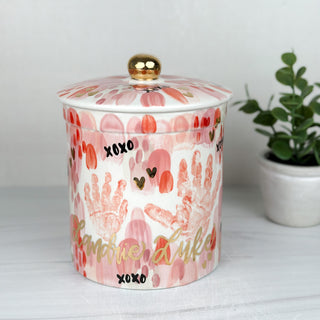 Valentine's Brushstrokes Petite Candy Jar