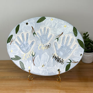 Magnolia Clay Plaque