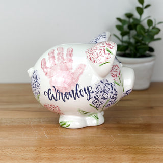 Sadie's Hydrangea Petite Piggy Bank