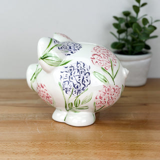 Sadie's Hydrangea Petite Piggy Bank