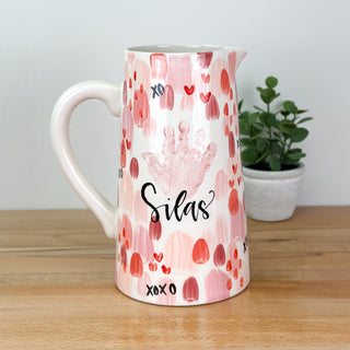 Valentine's Brushstrokes Pitcher