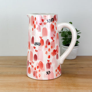Valentine's Brushstrokes Pitcher