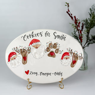 Cookies for Santa Siblings Clay Plaque (Hand/Foot)