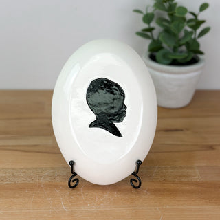 Classic Clay Heirloom Silhouette with Plate Stand