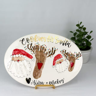 Cookies for Santa Siblings Clay Plaque (Hand/Foot)