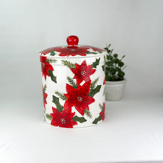 Poinsettia Petite Cookie Jar