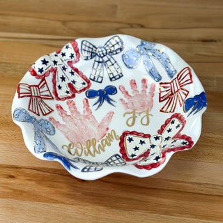 Elsie's Patriotic Bows Serving Bowl