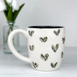 Textured Hearts Mug