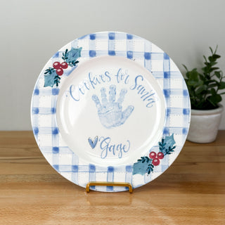 Holly Gingham Cookie Plate