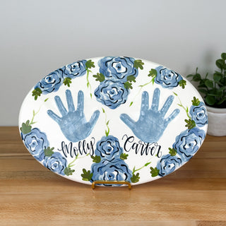 Elegant Flowers Siblings Clay Plaque