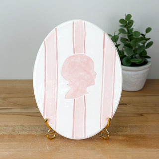 Stripes Clay Silhouette Plaque