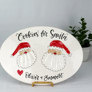 Cookies for Santa Siblings Clay Plaque