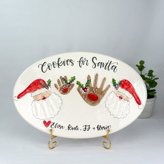 Cookies for Santa Siblings Clay Plaque