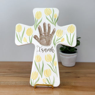 Tulip Clay Cross Plaque
