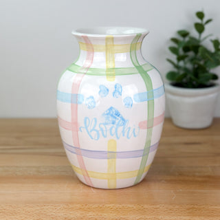 Spring Gingham Petite Vase