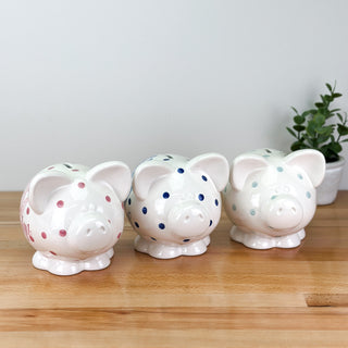 Polka Dot Petite Piggy Bank